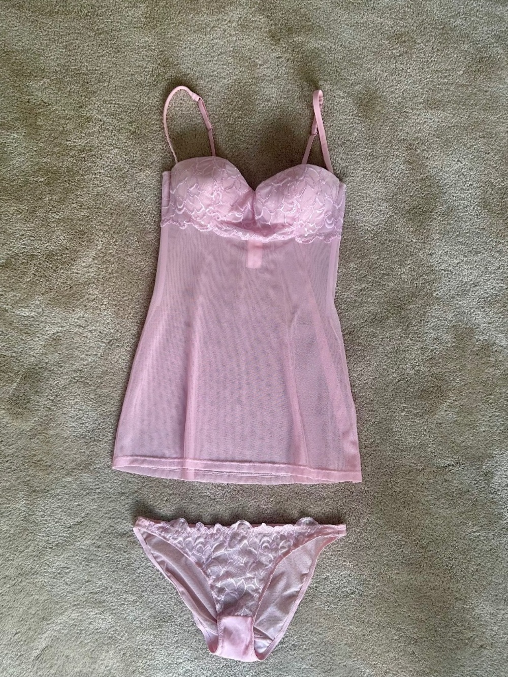 La Senza Pink Baby & Panty Set Size M